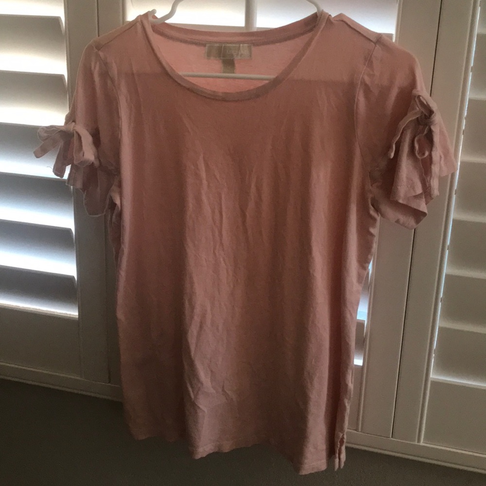 MK light pink shirt with tie sleeves